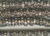 10 8mm Antique Copper Rondelles with Black Diamond Rhinestones